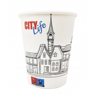 Pahare de carton 8 Oz City (236 ml), 50 buc/set