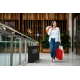Coș de reciclare negru otel cu acoperire organica, cu 4 compartimente 4x60L – 240 litri