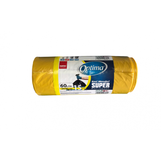 SANO OPTIMA SACI SUPER 60L,15,60*80 GALBENI SANO OPTIMA SACI SUPER 60L,15,60*80 GALBENI