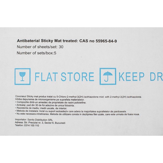 COVOR ANTIBACTERIAN STICKY MAT, Alb, 45 x 115 cm