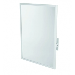 Oglinda cu rama de inox, basculanta, montare pe perete, grosime sticla 5 mm, rama - inox, elemente de fixare antifurt, Mediclinics, 50x70cm Oglinda cu rama de inox, basculanta, montare pe perete, grosime sticla 5 mm, rama - inox, elemente de fixare antifurt, Mediclinics, 50x70cm
