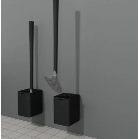Perie Wc cu Suport STOKHOLM Negru Sanimaid Perie Wc cu Suport STOKHOLM Negru Sanimaid