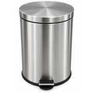 Coș de gunoi din inox cu pedală și capac soft-close, 20 L