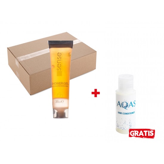 Pachet 1 bax (160buc) Gel De Dus 35 Ml - Sense, 35ml si GRATUIT 50 buc Balsam ingrijire par- AQAS, 35ml Pachet 1 bax (160buc) Gel De Dus 35 Ml - Sense, 35ml si GRATUIT 50 buc Balsam ingrijire par- AQAS, 35ml