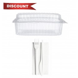 Pachet 1 bax Caserole 750cc si 1 bax BIO Furculita + Cutit + Servetel Pachet 1 bax Caserole 750cc si 1 bax BIO Furculita + Cutit + Servetel