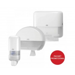 Pachet dispensere TORK, Prosop Pliat, Mini Jumbo, Sapun Spuma 1L Pachet dispensere TORK, Prosop Pliat, Mini Jumbo, Sapun Spuma 1L