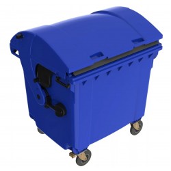 Eurocontainer din material plastic 1100 l albastru cu capac rotund - Transport Inclus Eurocontainer din material plastic 1100 l albastru cu capac rotund - Transport Inclus