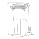 Europubela plastic ALBASTRU, 120 L - Transportul NU este inclus