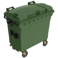 Eurocontainer plastic, 770L, verde, capac plat- Transport Inclus Eurocontainer plastic, 770L, verde, capac plat- Transport Inclus