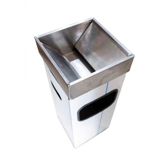 RESIGILAT 1 - Cos patrat din inox, cu scrumiera, 42 L RESIGILAT 1 - Cos patrat din inox, cu scrumiera, 42 L