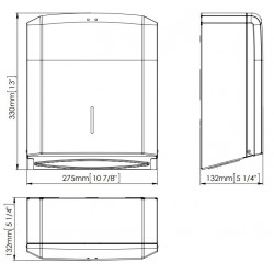 Dispenser prosoape hartie pliate, inox satinat, Mediclinics