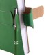 Notes Ravelo, piele, A5, liniat ivory, verde