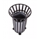 Cos stradal pentru gunoi, Negru, Metal, 35 L