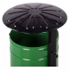 Cos stradal pentru gunoi, Verde, Metal, 50 L