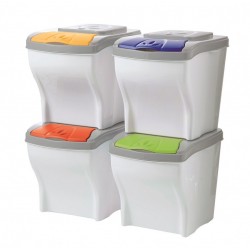 Cosuri de gunoi pentru colectare selectiva 4 x 20 L