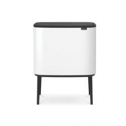 Cos gunoi Bo Touch, 11 + 23L - Alb