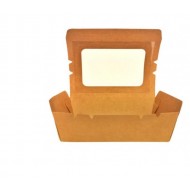 Cutie salata kraft x 1 fereastra 1200 cc, 50 buc/set, Carton