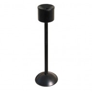 ﻿Scrumiera neagra metalica cu picior