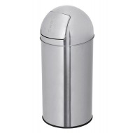 Cos de gunoi, din inox, cu capac batant, Limpio, 50L
