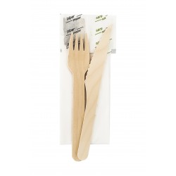 Set 100 bucati, LEMN Furculita, Cutit, Servetel, Sare si Piper Set 100 bucati, LEMN Furculita, Cutit, Servetel, Sare si Piper