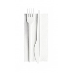 Set BIO CPLA Furculita + Cutit + Servetel - 1000 buc/bax, 100 buc/set Set BIO CPLA Furculita + Cutit + Servetel - 1000 buc/bax, 100 buc/set