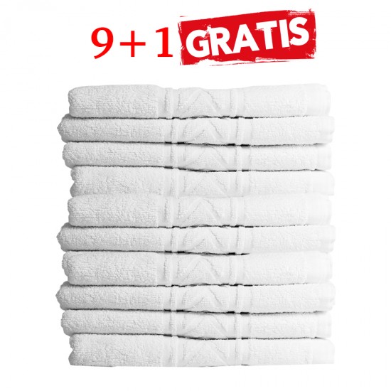 Set 10 prosoape 30 x 50 cm, 9 + 1 gratuit