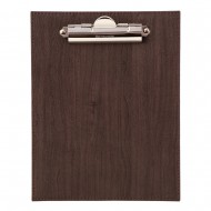 Mapa meniu minibar A5+, Wood, din piele PU interior/exterior, lavabila, maro
