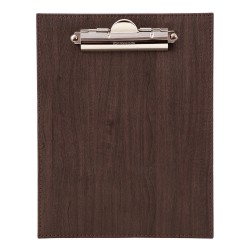 Mapa meniu minibar A5+, Wood, din piele PU interior/exterior, lavabila, maro