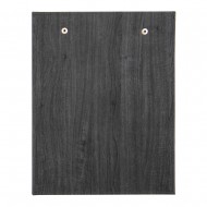 Mapa meniu cafenele A5+, Wood, piele PU interior/exterior, lavabila, negru