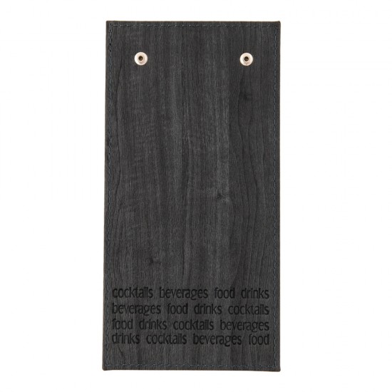 Nota de plata cafenele, Wood, piele PU interior/exterior, lavabila, negru Nota de plata cafenele, Wood, piele PU interior/exterior, lavabila, negru