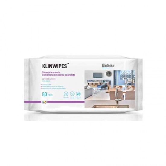 KLINWIPES™ – Servetele umede dezinfectante pentru suprafete, 80 buc.
