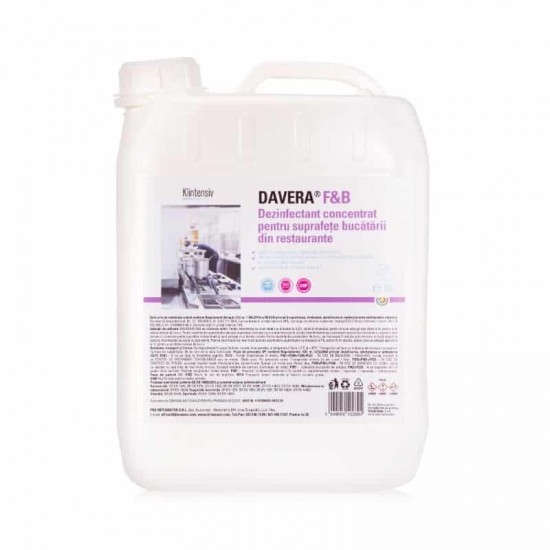 DAVERA® F&B – Dezinfectant concentrat pentru suprafetele din bucatariile restaurantelor, 5 litri