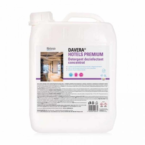 DAVERA® HOTELS PREMIUM – Detergent dezinfectant concentrat, 5 litri DAVERA® HOTELS PREMIUM – Detergent dezinfectant concentrat, 5 litri