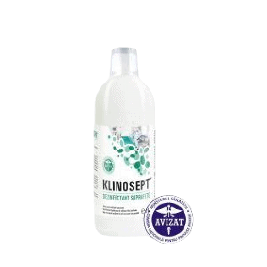KLINOSEPT™ – Dezinfectant rapid pentru suprafete RTU – pe baza de alcool, 1 litru
