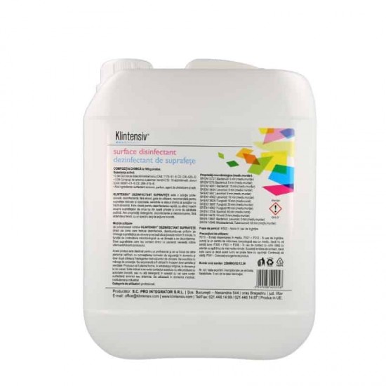KLINTENSIV® – Dezinfectant suprafete gata de utilizare, 20 litri KLINTENSIV® – Dezinfectant suprafete gata de utilizare, 20 litri