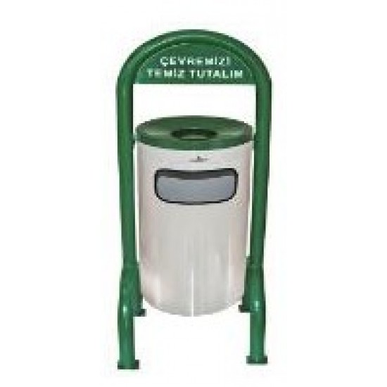 Cos gunoi pentru parc din metal vopsit, 31L