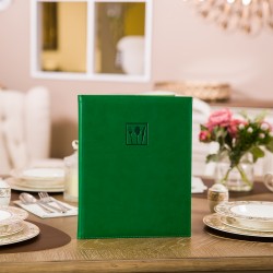 Mapa meniu A4+, Softleather, piele PU interior/exterior, lavabila, verde Mapa meniu A4+, Softleather, piele PU interior/exterior, lavabila, verde