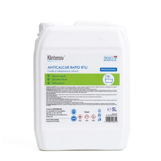 Anticalcar Rapid PROFESIONAL RTU, 5 l Klintensiv