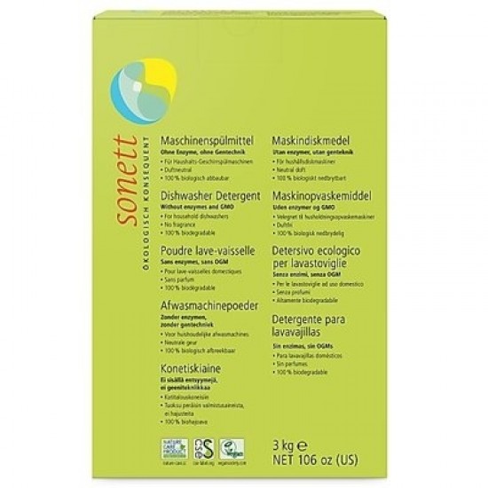DETERGENT ECOLOGIC PRAF PT. MASINA DE SPALAT VASE 3KG Sonett DETERGENT ECOLOGIC PRAF PT. MASINA DE SPALAT VASE 3KG Sonett