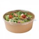 Caserola salata din carton KRAFT, capac transparent, 750 cc, 50 buc/set