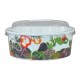 Caserola din carton, pentru salata, 750 g, 50 buc/set, cu capac Caserola din carton, pentru salata, 750 g, 50 buc/set, cu capac