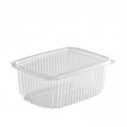 Caserola PET cu capac atasat, GROASA, 1000 cc, 100 buc/set Caserola PET cu capac atasat, GROASA, 1000 cc, 100 buc/set