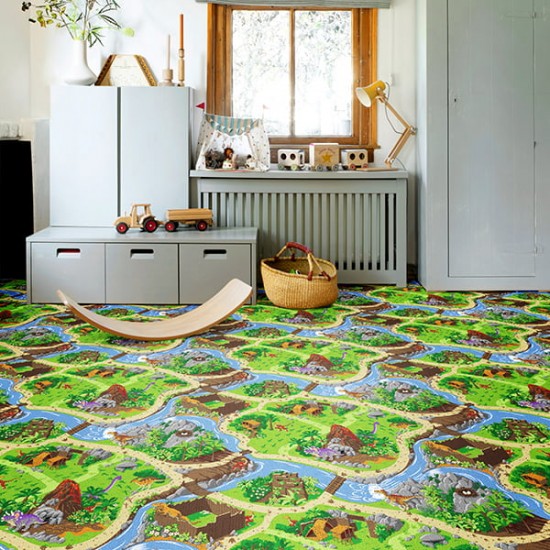 Mochetă copii Dino , înălțime totala 6.5 mm , pentru interior Mochetă copii Dino , înălțime totala 6.5 mm , pentru interior