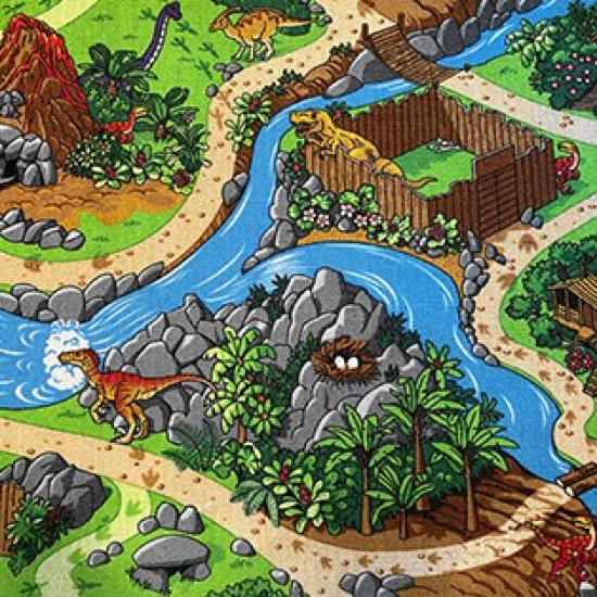 Mochetă copii Dino , înălțime totala 6.5 mm , pentru interior Mochetă copii Dino , înălțime totala 6.5 mm , pentru interior