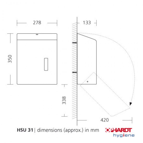 Dispenser prosoape hartie pliate, finisaj satinat, seria SanTRAL, Ophardt Hygiene Dispenser prosoape hartie pliate, finisaj satinat, seria SanTRAL, Ophardt Hygiene