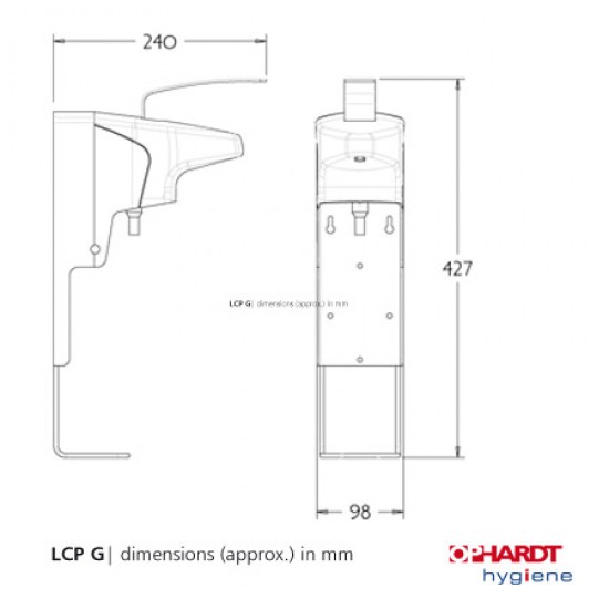 Dozator de sapun lichid sau dezinfectant, seria INGO, Ophardt Hygiene