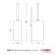 Perie WC cu suport, seria SanTRAL, inox, Ophardt Hygiene Perie WC cu suport, seria SanTRAL, inox, Ophardt Hygiene
