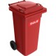 Europubela din material plastic, 120 L, culoare rosie, SULO - Transport inclus