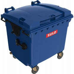 Eurocontainer albastru din material plastic, cu capac plat, SULO, 1100 L  - Transport Inclus Eurocontainer albastru din material plastic, cu capac plat, SULO, 1100 L  - Transport Inclus