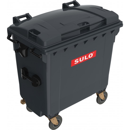 Eurocontainer din material plastic 770 l negru cu capac plat MEVATEC - Transport Inclus Eurocontainer din material plastic 770 l negru cu capac plat MEVATEC - Transport Inclus